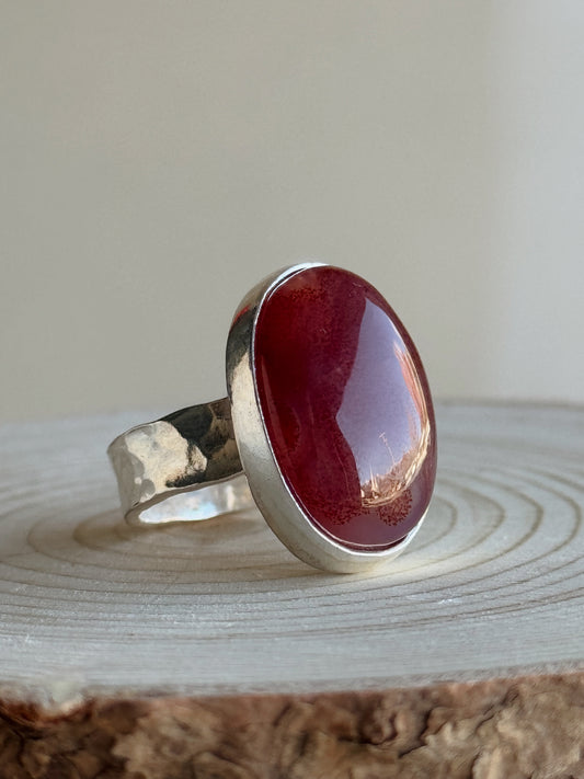 Maroon Gobi Stone Ring | | 6.5